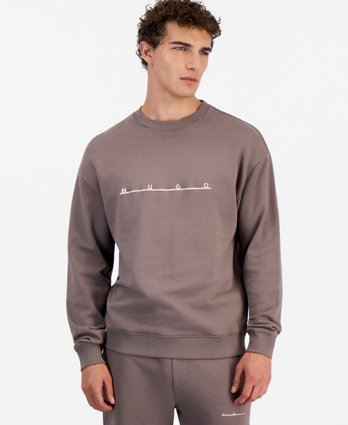 Hugo Boss Men's Datrisweat Relaxed-Fit Graphic Crewneck Sweatshirt