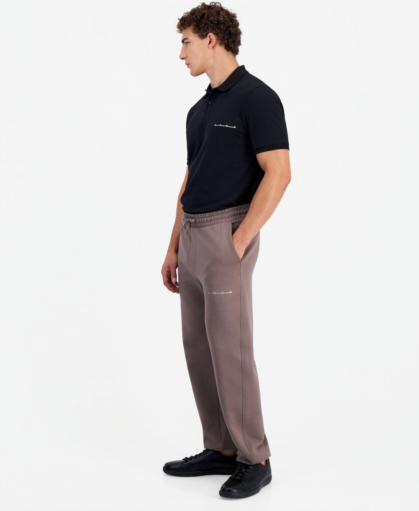 Мужские брюки Hugo Boss Datripant Relaxed-Fit Drawstring Sweatpants, цвет: Rustcopper — фото 2