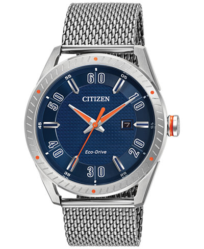 Citizen Drive from Citizen Eco-Drive Men's Stainless Steel Mesh Bracelet Watch 42mm BM6990-55L