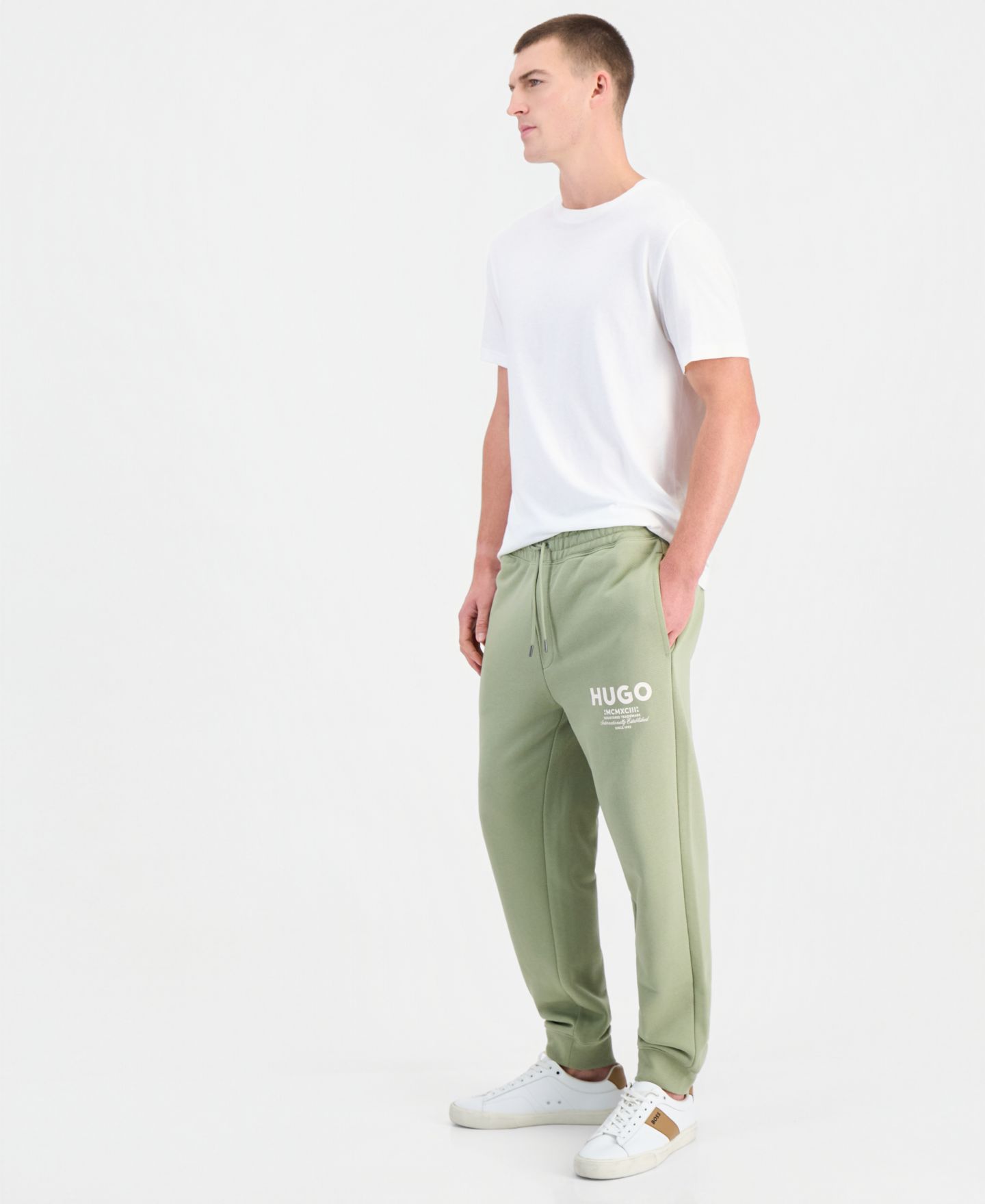 Мужские джерси Hugo Boss Nevez из плотного махрового трикотажа, цвет: Зелёный — фото 4