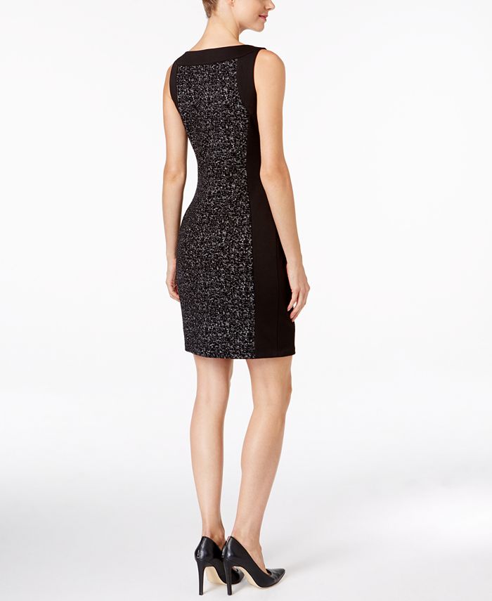 Calvin Klein Textured Knit Sheath Dress - Macy's