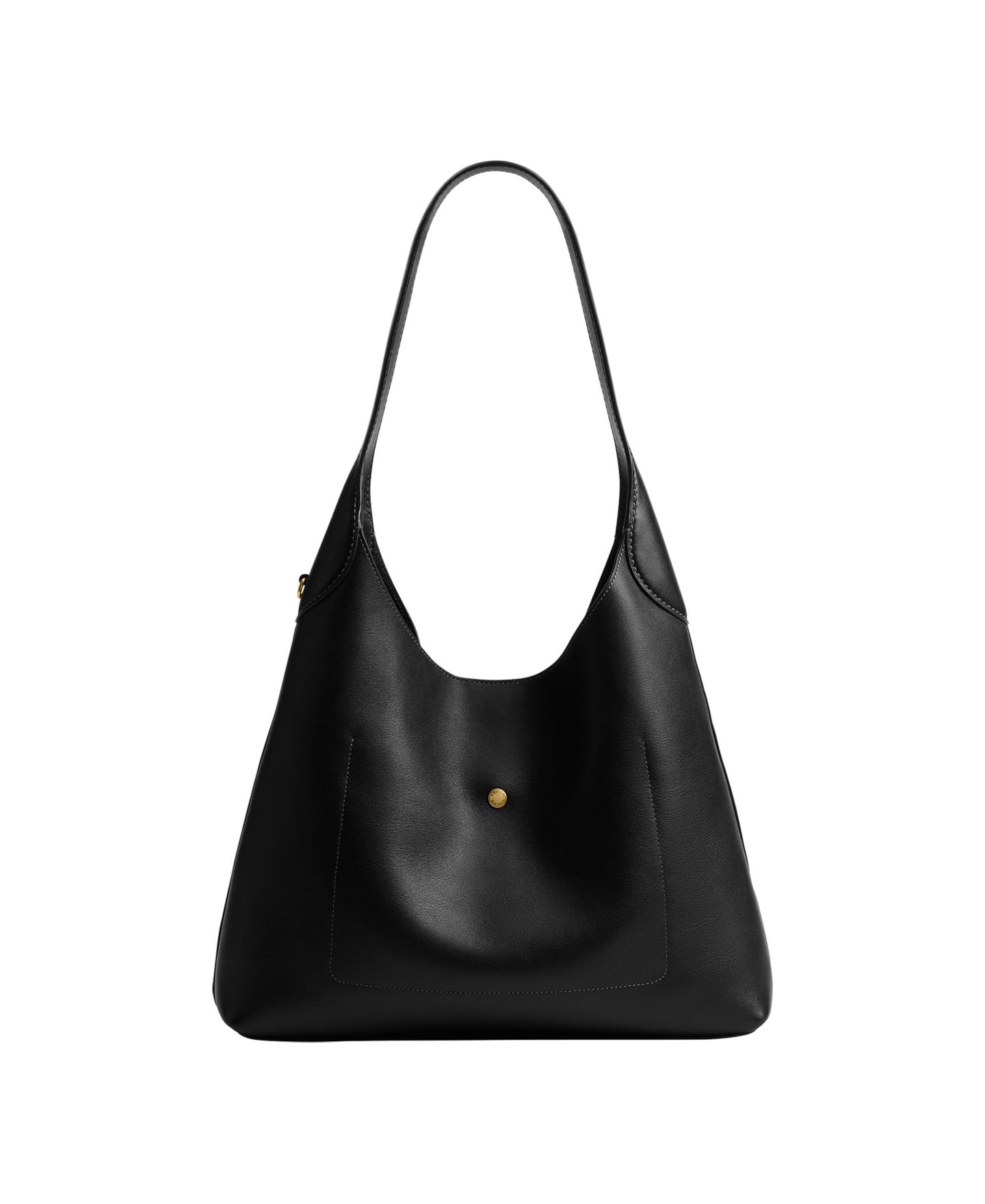 Женская сумка COACH Brooklyn Large Leather Shoulder 34, цвет: Латунный / Чёрный — фото 4