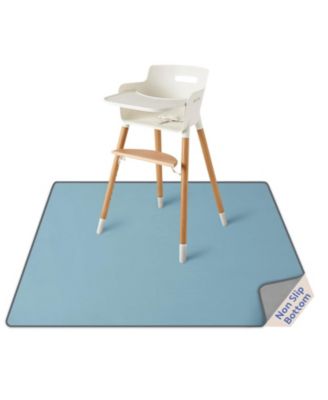 Wipeable Waterproof Anti Slip Floor Protector Mat For Highchair And Mess Cleanup
