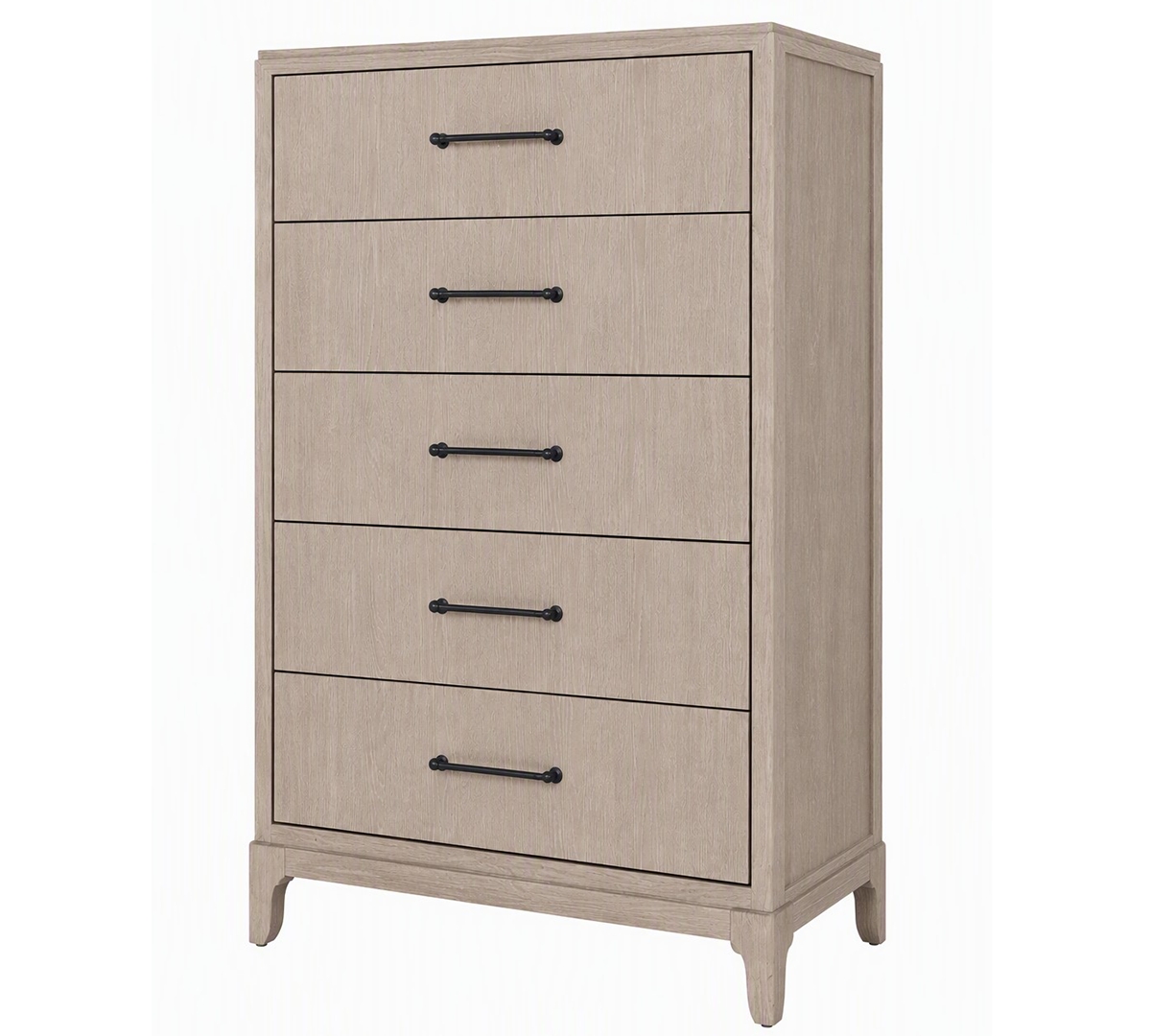 Sadie Collection 5 Drawer Hardwood Oak Veneer Felt-Lined Drawer Chest, Macy's Exclusive