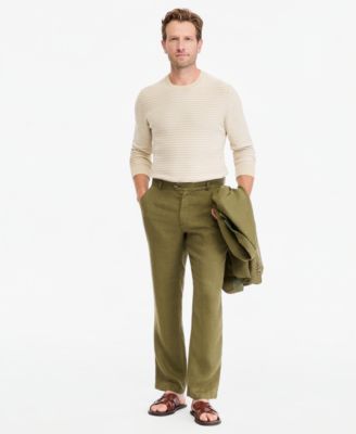 Men's Herringbone Linen Straight Pants