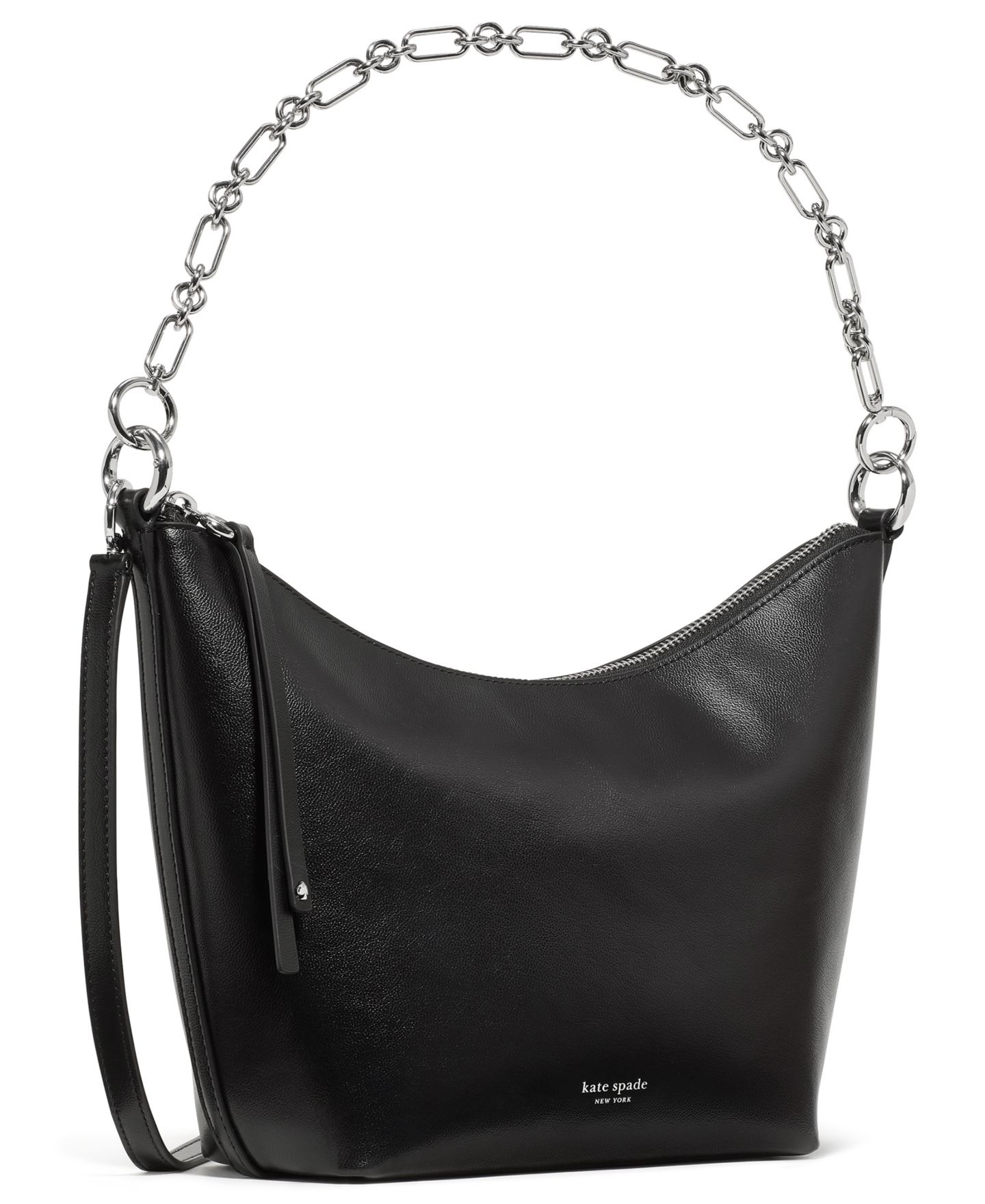 Женская сумка kate spade new york Halo Chain Leather Shoulder, цвет: Чёрный — фото 3