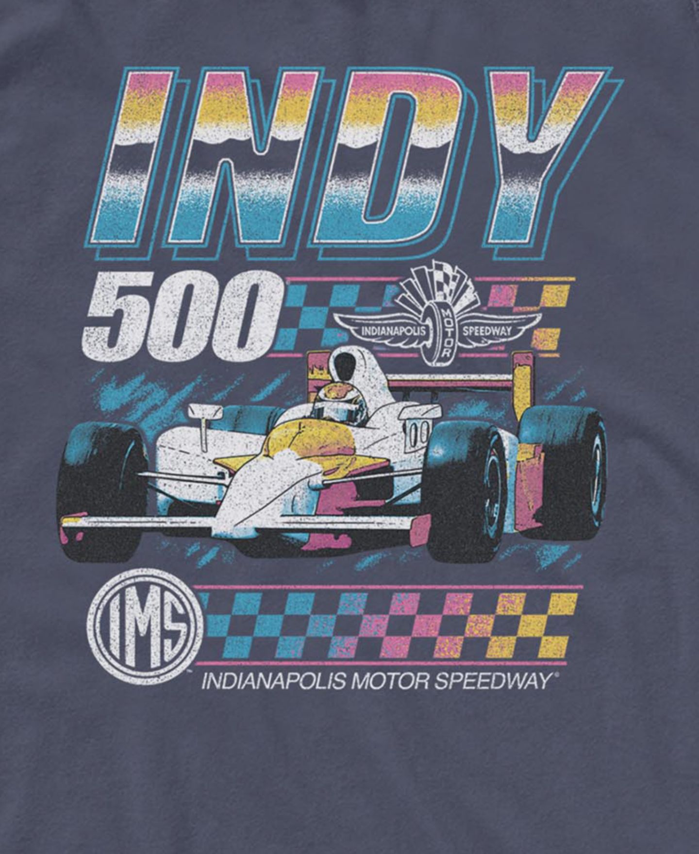 Мужской топ Fifth Sun Indy 500 Retro Race Car Graphic, цвет: Тёмно-синий — фото 3