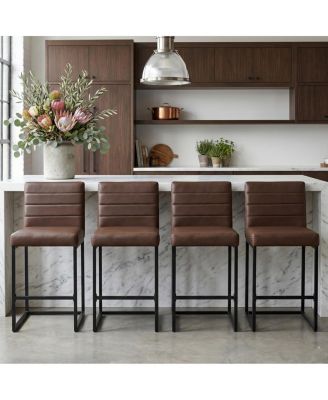  25.6" Counter Height Bar Stools Set of 4