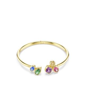 Gold-Tone Plated Multicolored Crystals Bracelet