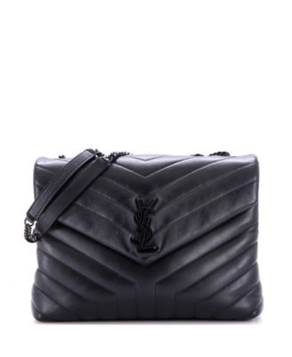 Medium Loulou Shoulder Bag Matelasse Chevron Leather