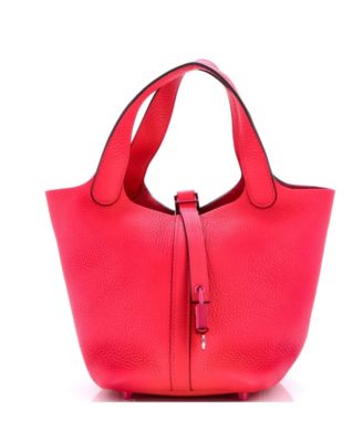 Pre-Owned Hermes PM Monochrome Picotin Lock Bag Clemence