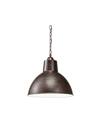 Missoula 13 1/2" Wide Hammered Bronze Dome Pendant Light