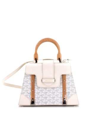 PM Saigon Top Handle Bag Coated Canvas with Leather