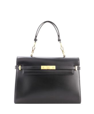 Medium Manhattan Top Handle Flap Bag Leather