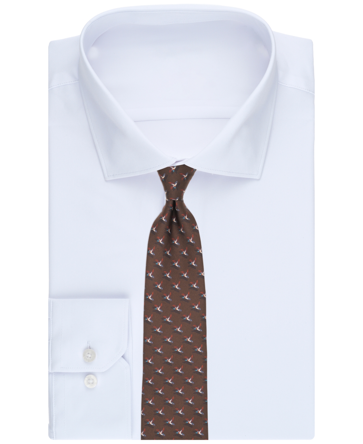 Club Room Men's Soaring Bird Print Silk Tie