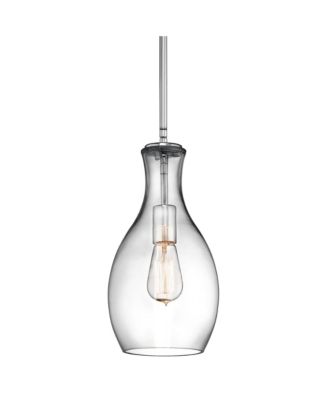 Everly 7" Wide Chrome and Clear Glass Mini Pendant
