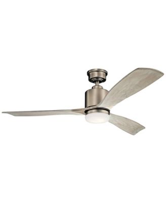 52" Ridley II Antique Pewter LED Ceiling Fan with Wall Control