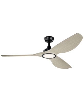 65" Imari Black LED Ceiling Fan with White Walnut Blades