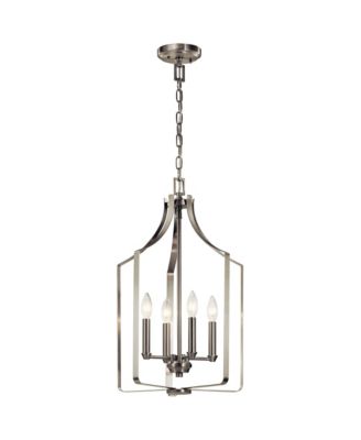 Morrigan 15" Wide Brushed Nickel 4-Light Chandelier