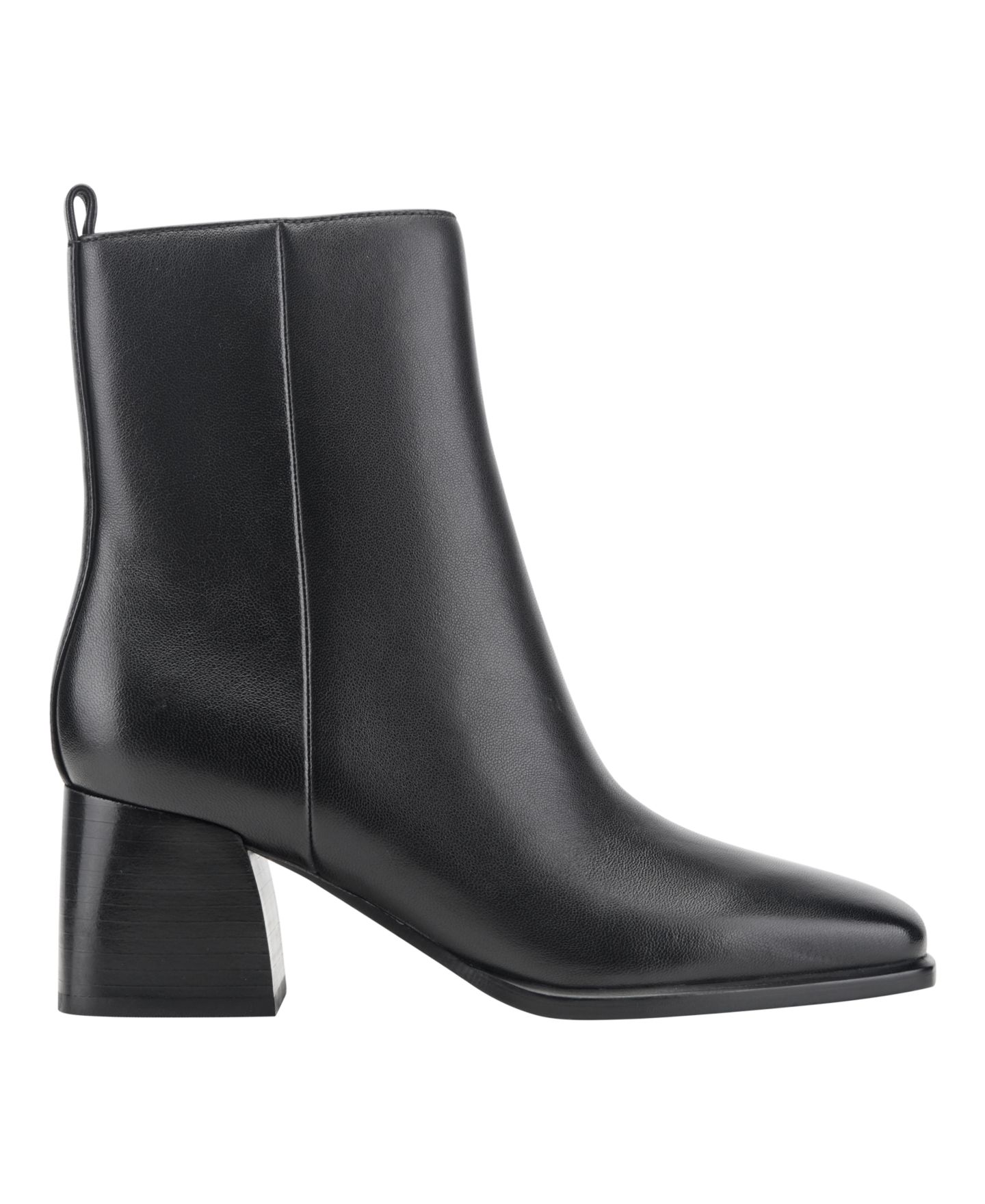Женские ботинки Marc Fisher LTD Milley Leather Block Heel Dress Booties, цвет: Чёрный кожаный — фото 2