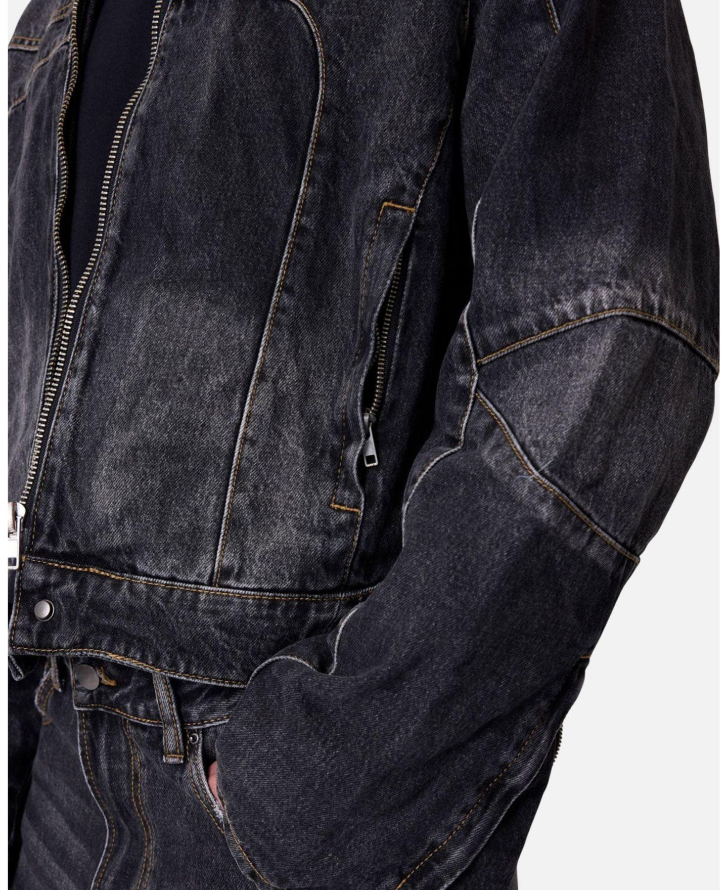 Мужская куртка mnml Panelled Moto Denim — фото 9