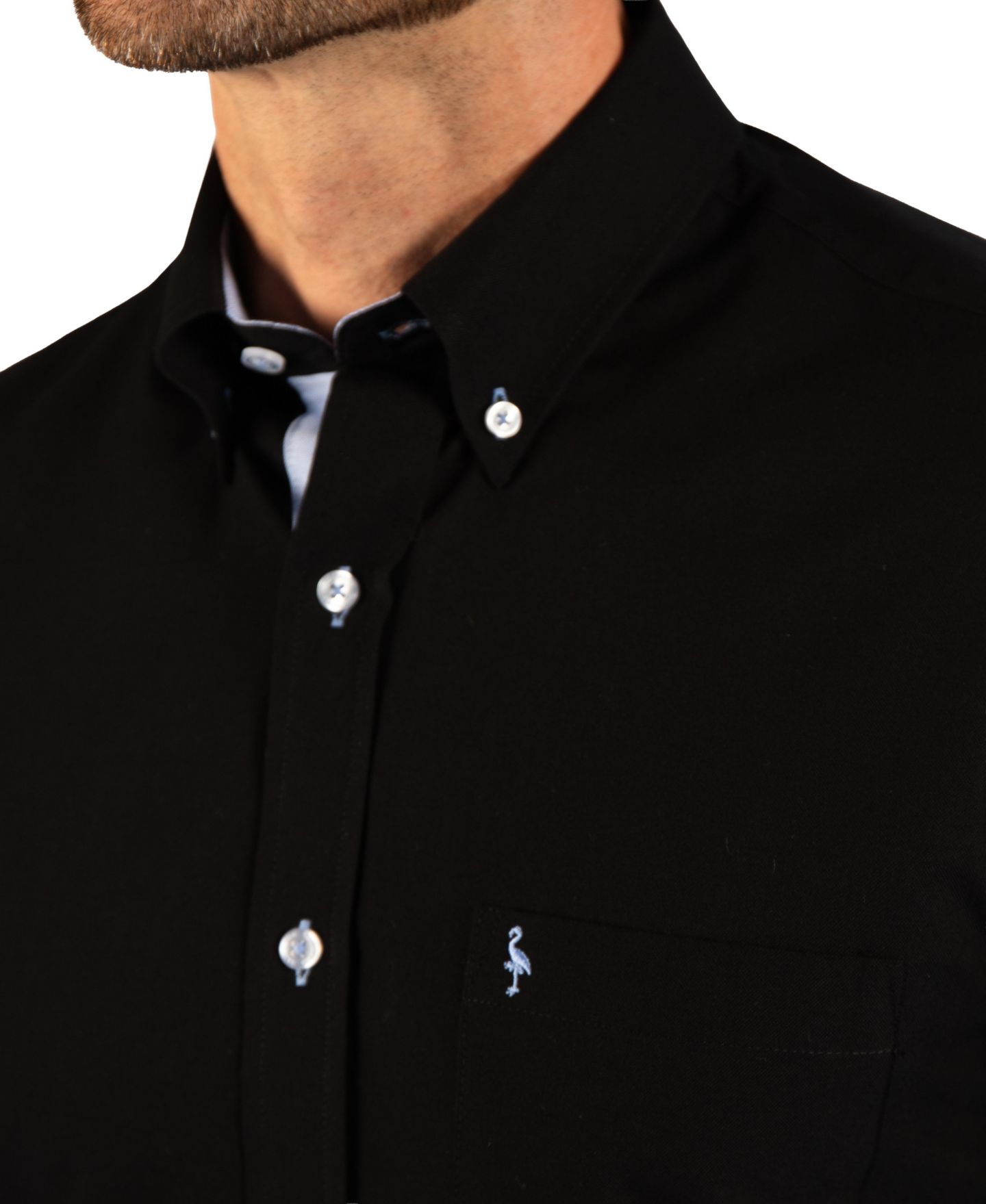 Мужская рубашка Tailorbyrd Oxford Long Sleeve, цвет: Чёрный — фото 4