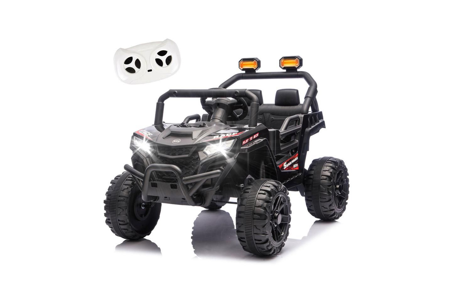 Детская игрушка YOBTOP 12V 2WD Ride-On UTV with 2.4G Parental Remote Control, 4-Wheel Suspension & Anti-Collision Bar, Ages 3-5, цвет: Чёрный — фото 1