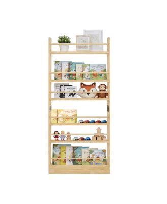 6-Tier Solid Wood Over-the-Door Bookshelf