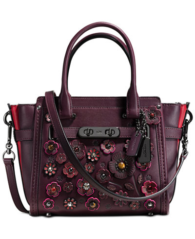 COACH Willow Floral Swagger 21 in Glovetanned Leather