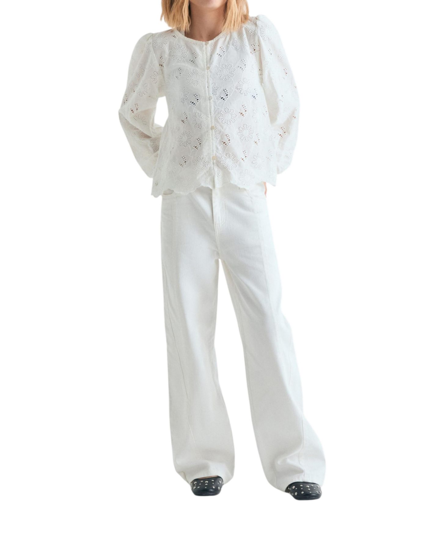 Женская блузка Scalpers Little Girls Perforated with Buttons — фото 4