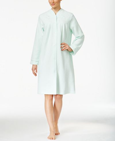 Miss Elaine Brushed-Back Terry Short Robe