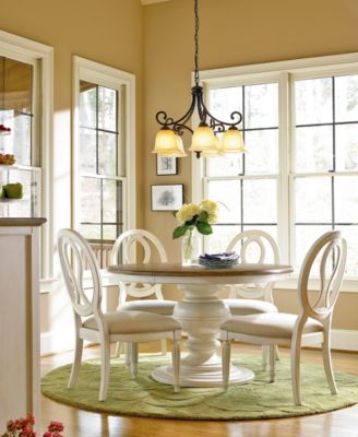 Sag Harbor Round Dining Furniture, 5-Pc. Set (Expandable Round Dining Pedestal Table & 4 Side Chairs)