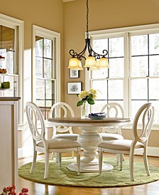 Sag Harbor Round Dining 5-Pc. Set (Expandable Round Dining Pedestal Table & 4 Side Chairs)