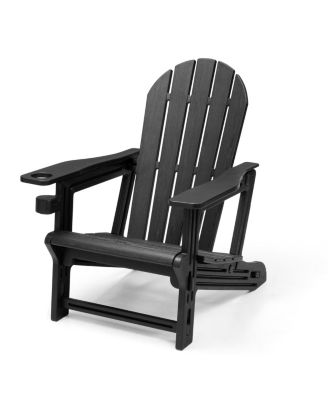 HDPE Adirondack Chair With Cup Holder and Sloped Seat