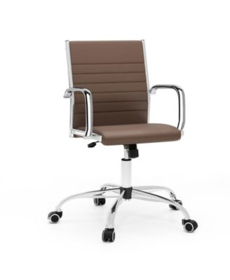 Office Chair Height Adjustable Conference Room Chair with Rocking Backrest Armrests