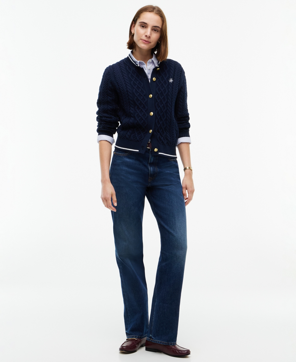 Tommy Hilfiger Women's Heritage Cable Long-Sleeve Cardigan
