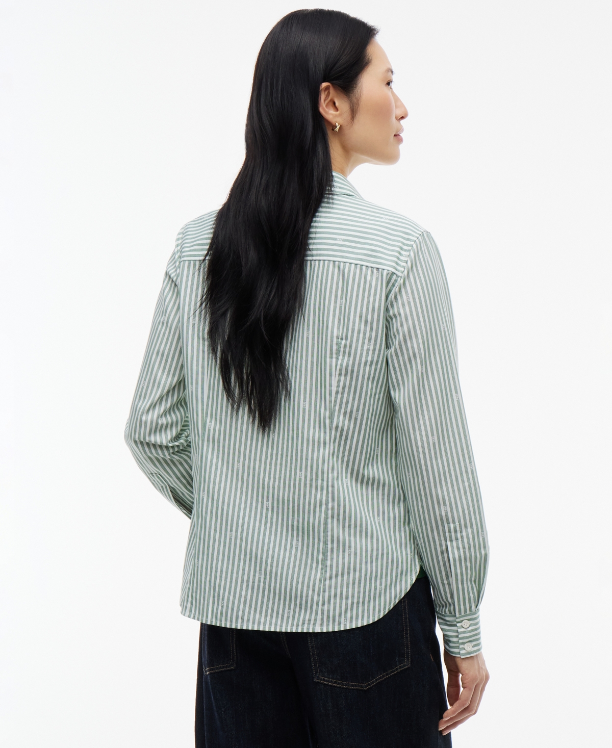 Tommy Hilfiger Women's Printed Button-Front Roll-Tab Shirt