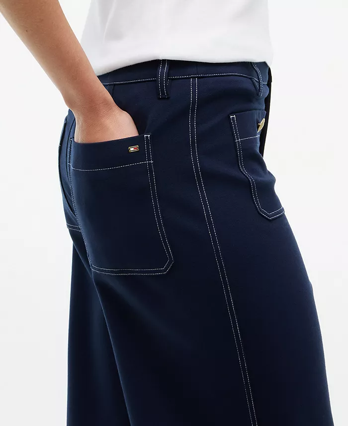 Women's Ponte Top-Stitch Pants - thumbnail 3