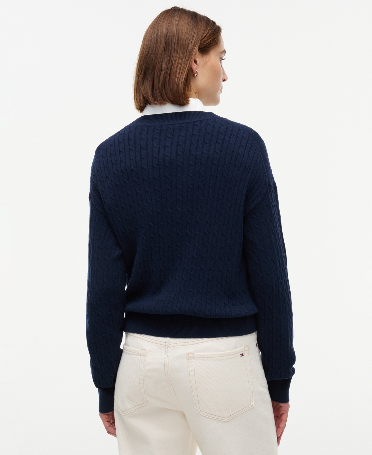 Tommy Hilfiger Women's Cable-Knit Crewneck Long-Sleeve Sweater