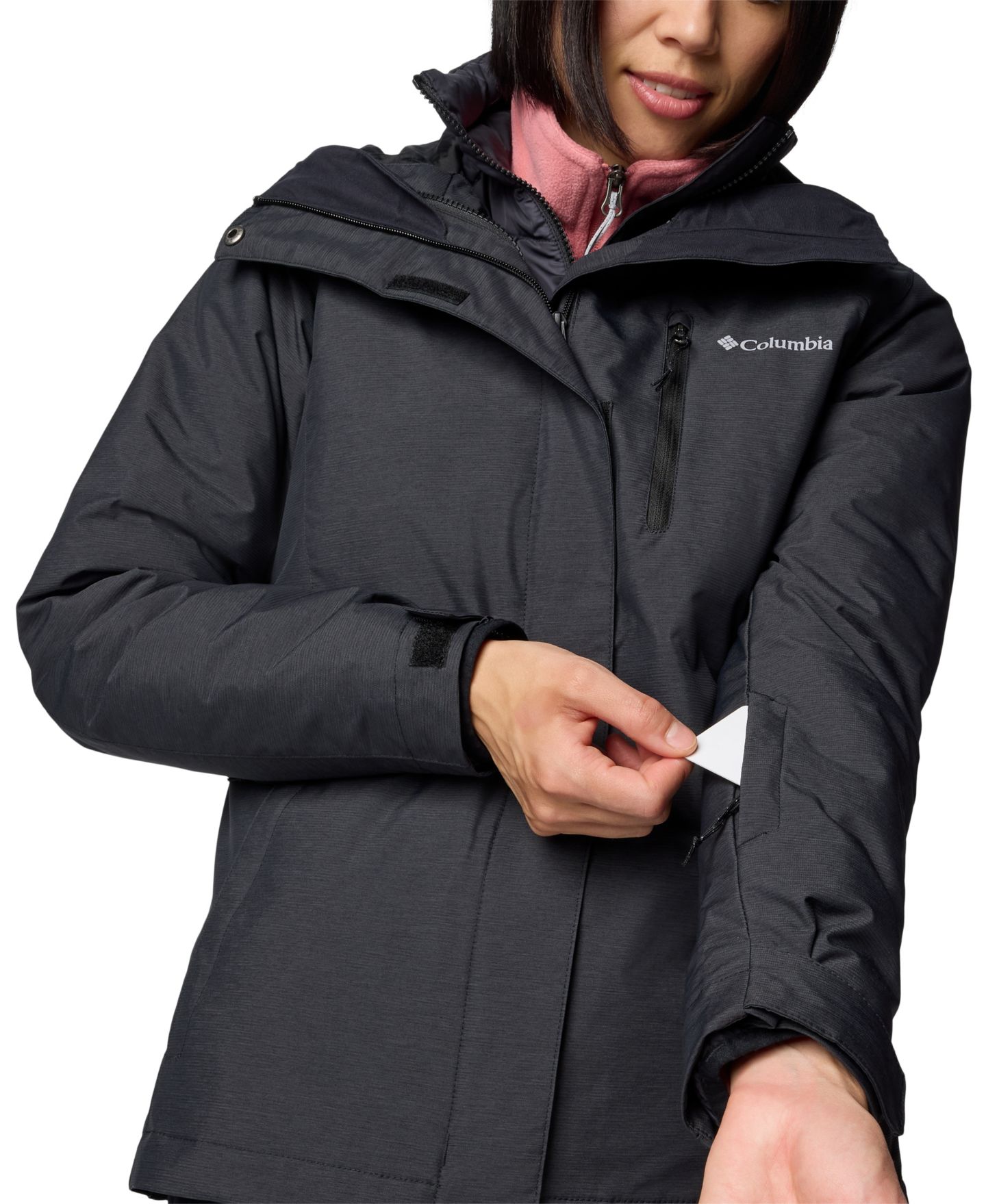 Женская куртка Columbia Whirlibird V Interch 3-in-1 Waterproof, цвет: Чёрный — фото 16