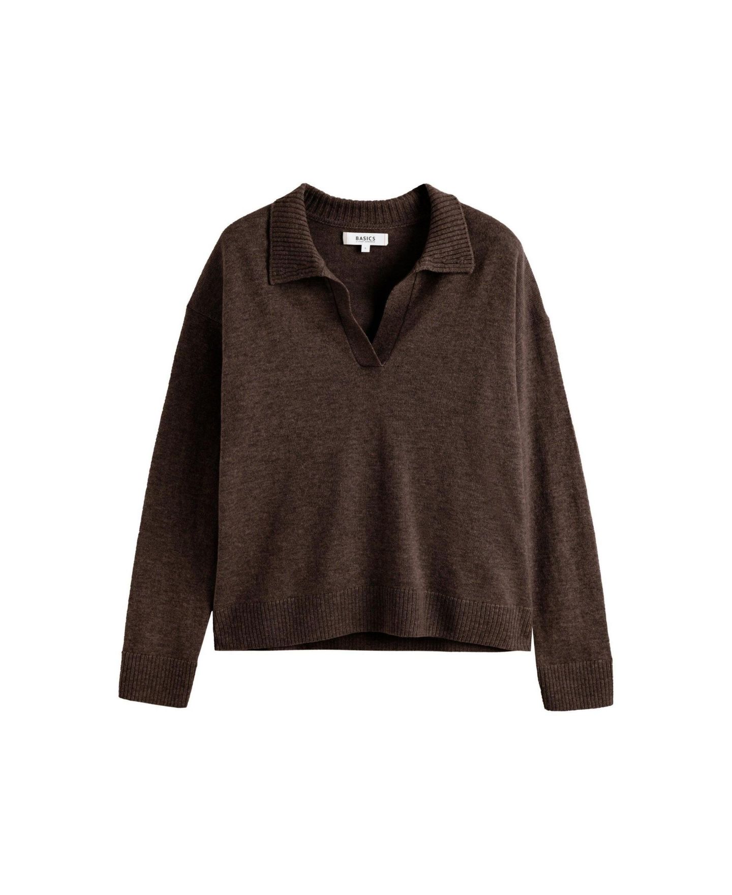 Женский свитер Chinti & Parker Collared V-Neck Relaxed-Fit Wool-Cashmere, цвет: Коричневый — фото 4