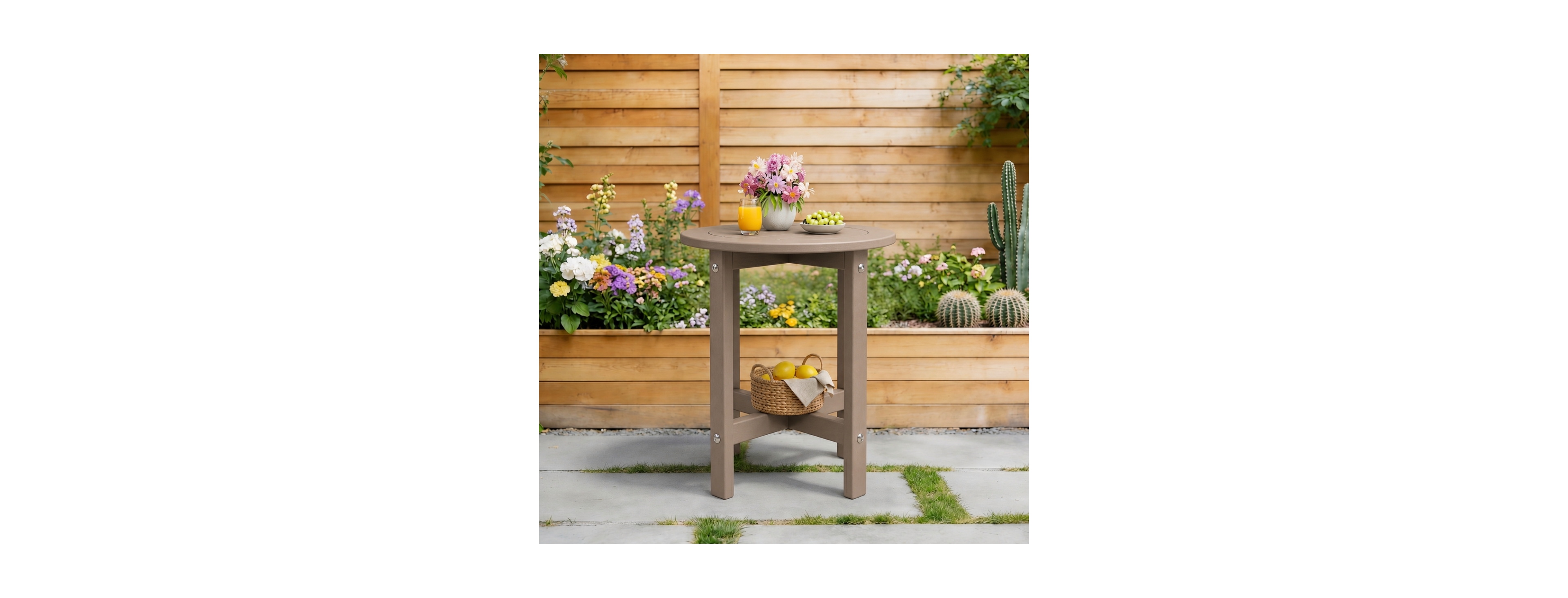 Streamdale Furniture Antique Hdpe Outdoor Patio Side Table