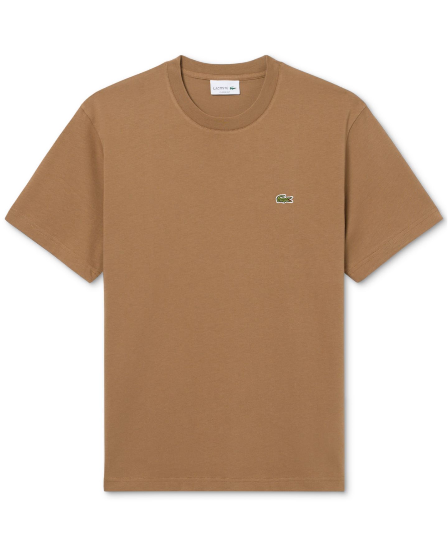 Мужская футболка Lacoste Classic-Fit Short-Sleeve Logo Graphic, цвет: Тёмный коричневый — фото 5