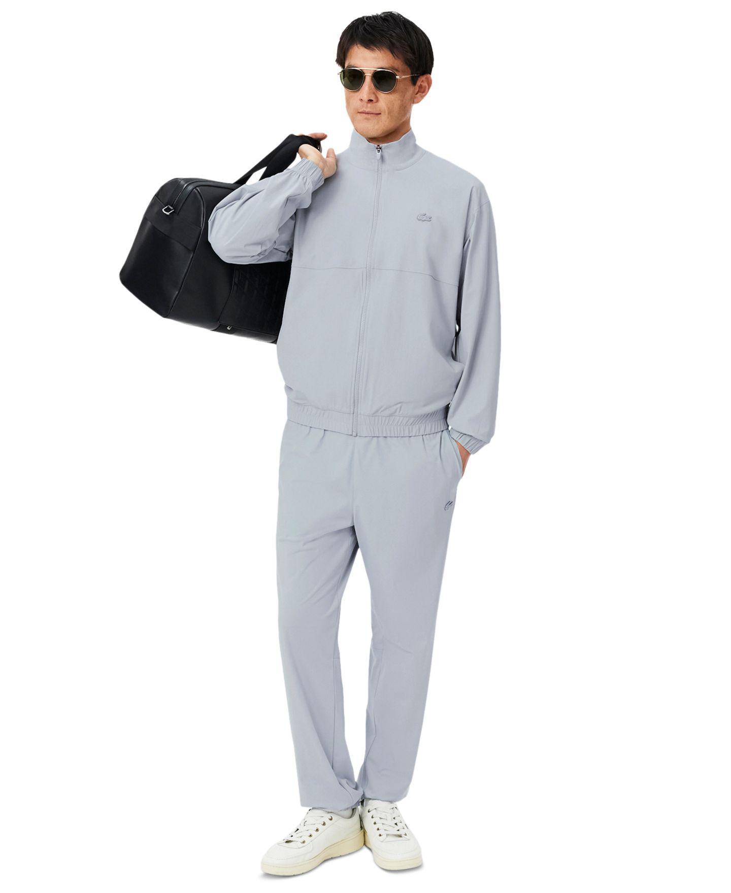 Мужские брюки Lacoste Commuter Stretch Straight-Leg Sweatpants, цвет: Ракушечный — фото 2