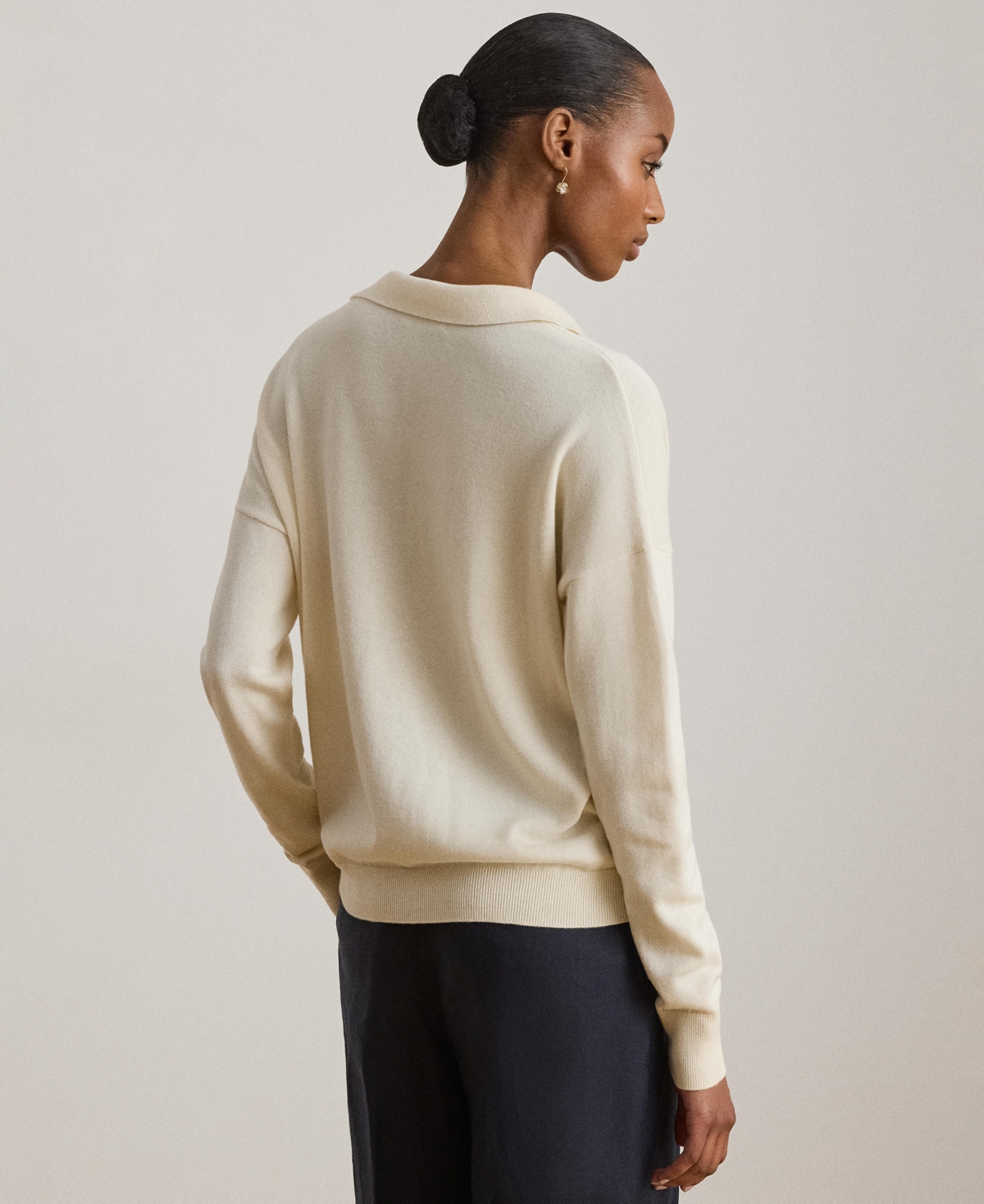 Lauren Ralph Lauren Women's Polo V-Neck Long-Sleeve Sweater