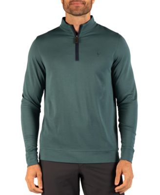 Men's Modal Quarter Zip with Contrast Tipping