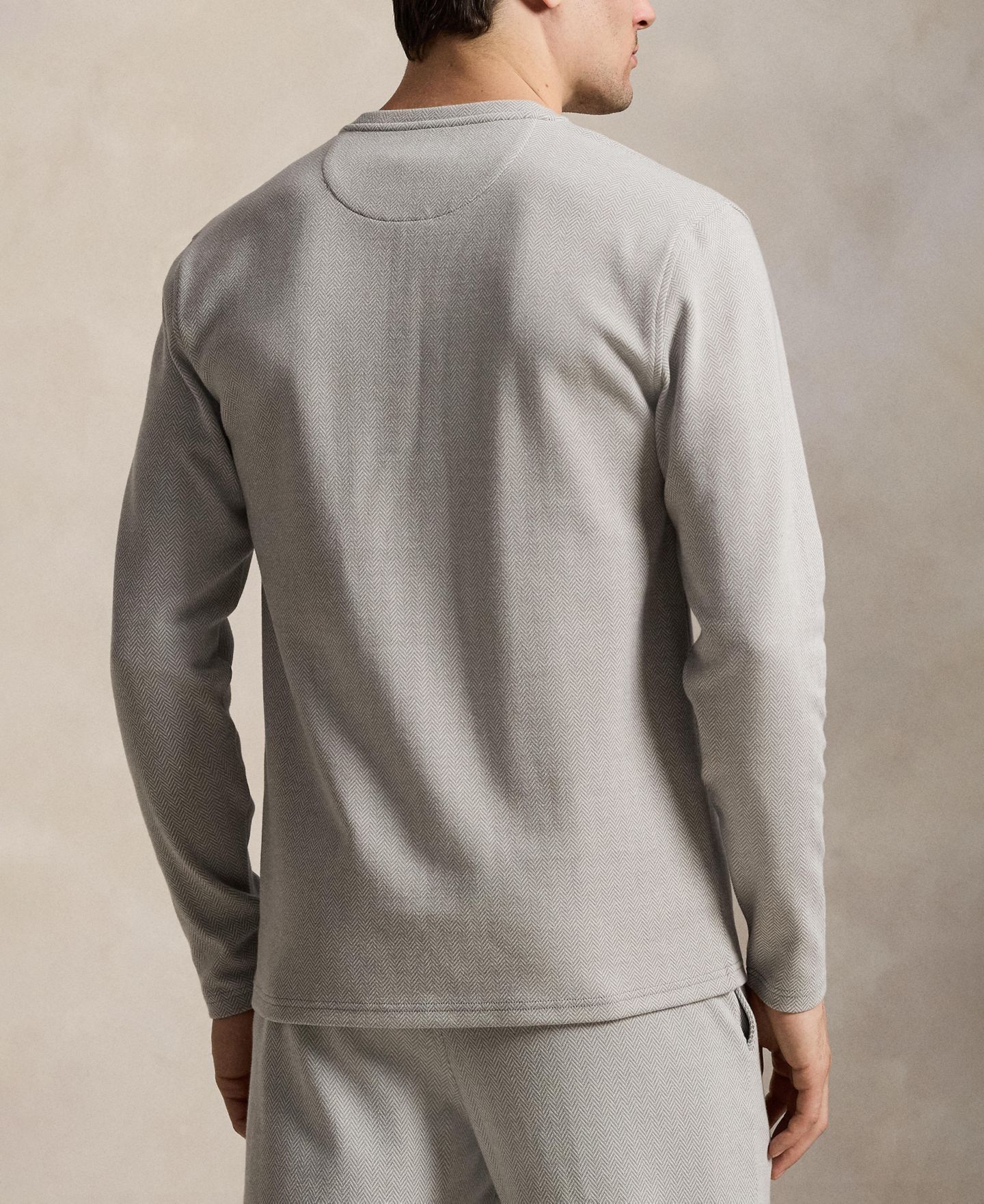 Футболки Herringbone для мужчин — Polo Ralph Lauren, цвет: Серый / Молочный — фото 4
