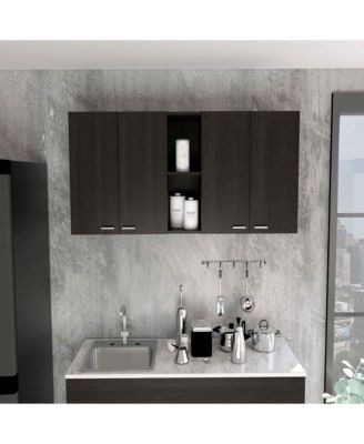 MIlano Wall-Mounted Kitchen Storage Cabinet with Open Shelving