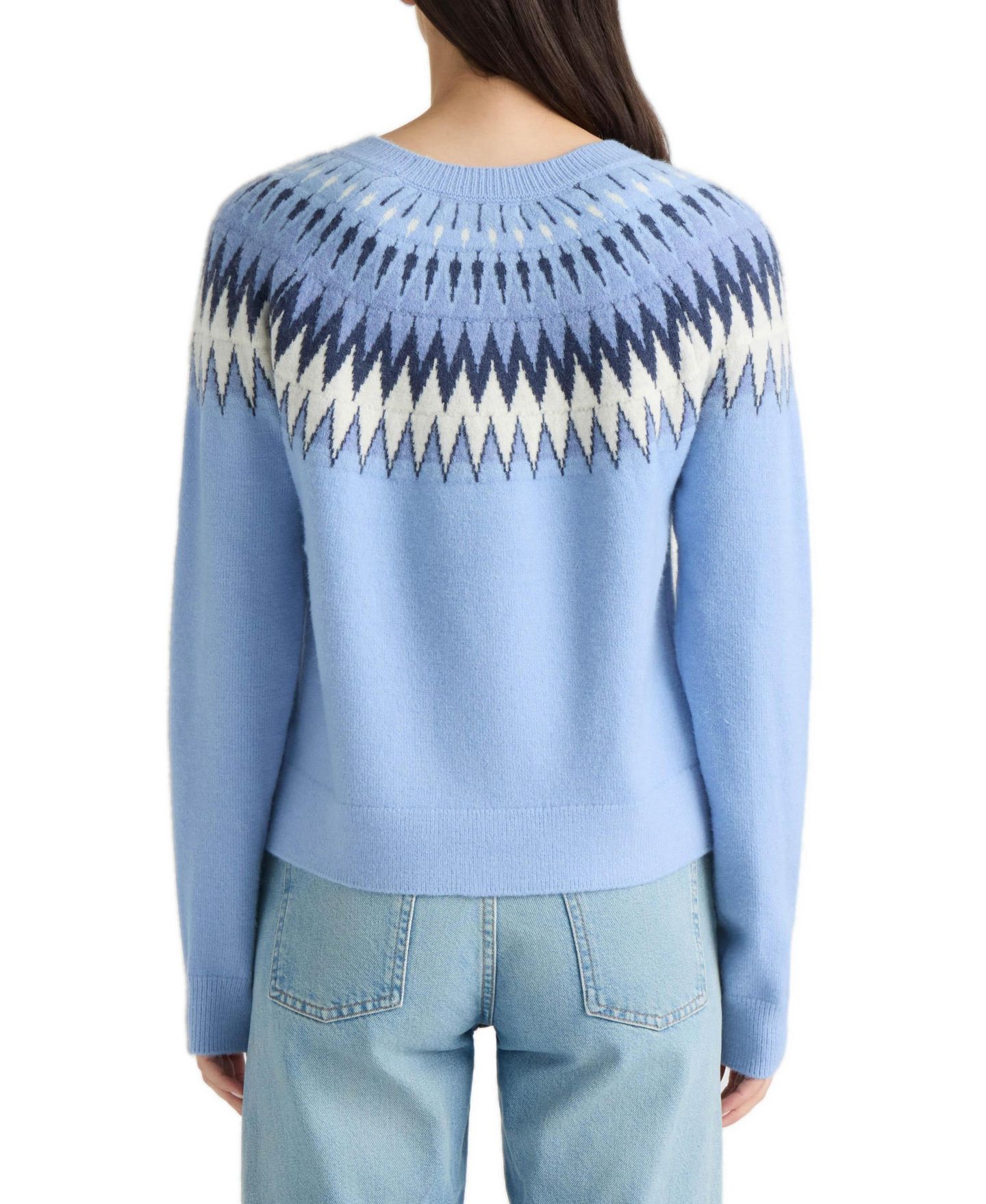 Женский свитер Ellen Tracy Fair Isle with Rhinestone Embellishments, цвет: Мягкий синий — фото 2