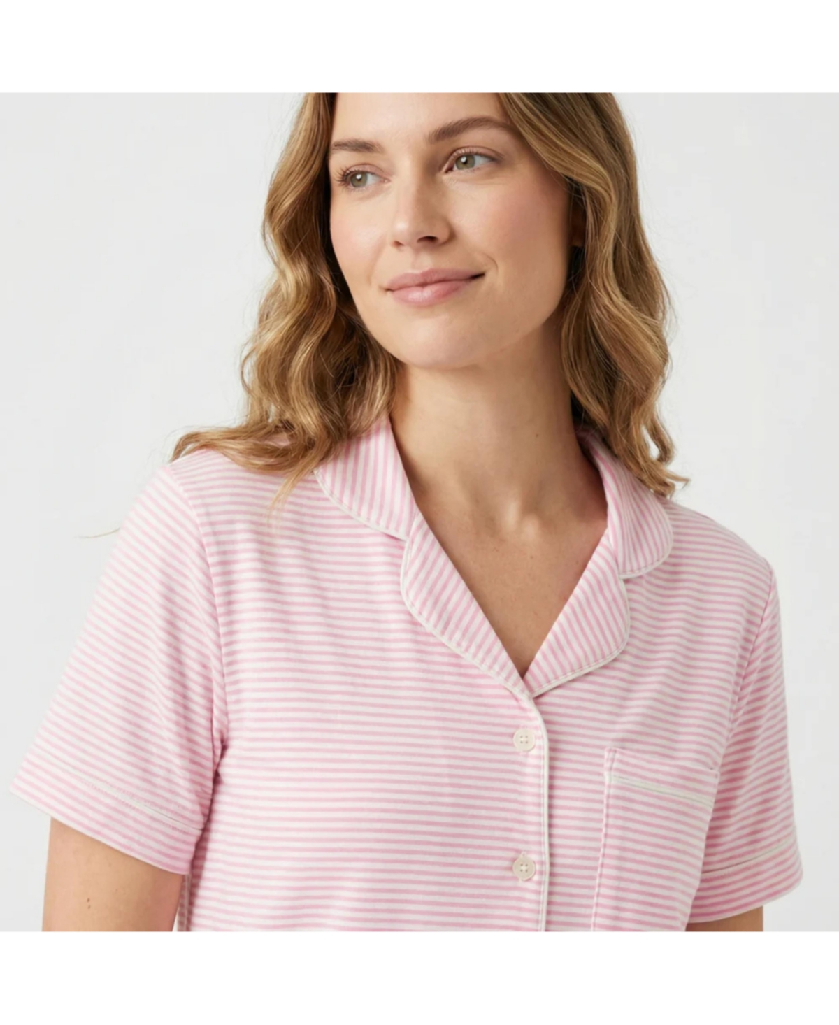 Motette Women's Ballet Stripe Bamboo Pajama Set